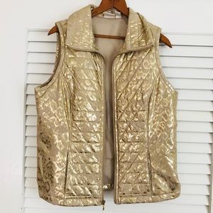 Gold tone vest